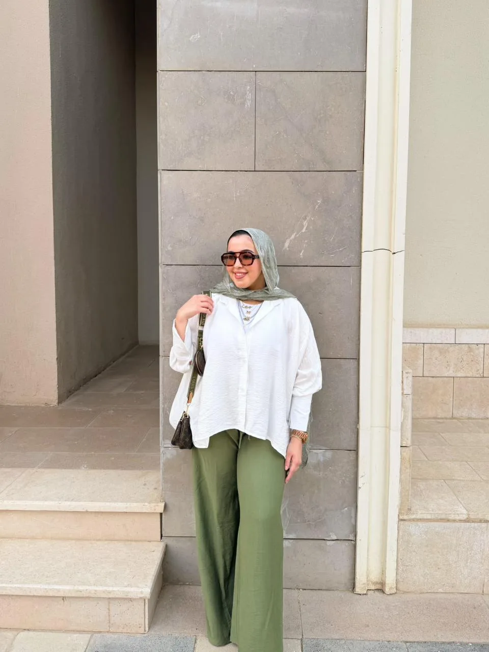 White flowy blouse